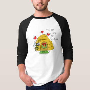 T-shirt Jolie Bee Christmas Drôle Cartoon de vacances