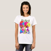 T-shirt Jolie BFF filles jouant Holi (Devant entier)