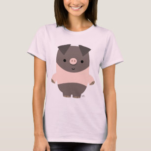 T-shirt Jolie caricature Cochon personnalisé Femmes T-shir