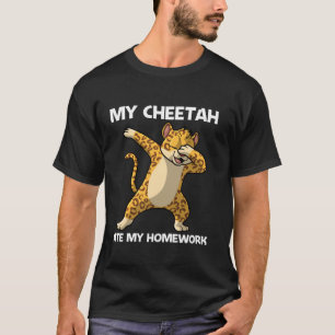 T-shirt Jolie Conception Cheetah Pour Enfants Garçons Chat