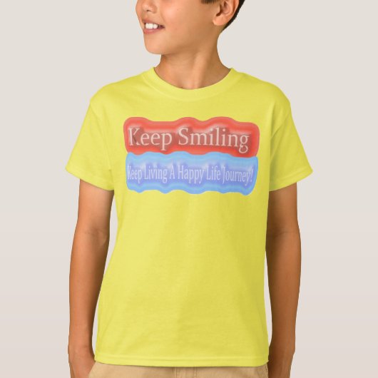 T-shirt Jolie Conception D'Oeuvres D'Art Sur "Keep Smiling (Devant)