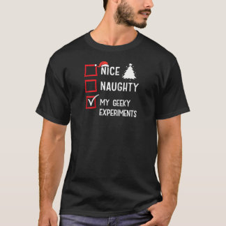 T-shirt Jolie Coquine Ma Liste de Noël Expériences Geek H