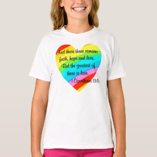 T-SHIRT JOLIE CORINTHIANS 13:13 PLANCHER COEUR CONCEPTION