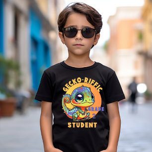 T-shirt Jolie couleur Gecko School Nom de l'année Gecko-ri
