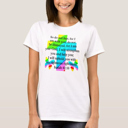 T-SHIRT JOLIE COUVERTURE DE COURSE ISAIAH 41:10 CONCEPTION (Devant)