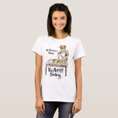 T-shirt Jolie dame Baking Blanc (Devant entier)