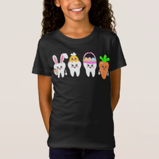 T-Shirt Jolie dent Panier de Pâques Carotte Bunny Chick de
