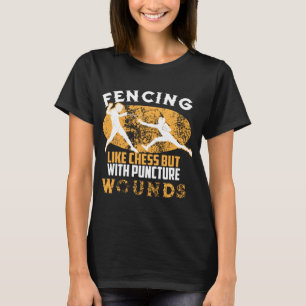 T-shirt Jolie escrime Comme Échecs, Mais Avec Puncture