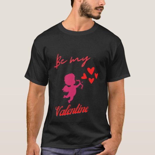 T-shirt Jolie Esthétique Cupide Sois Mon Coeur Rouge Valen (Devant)