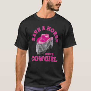 T-shirt Jolie esthétique rose cowgirl sudiste musique coun