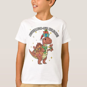 T-shirt Jolie famille de Noël Neovenator – Dino Ho festif