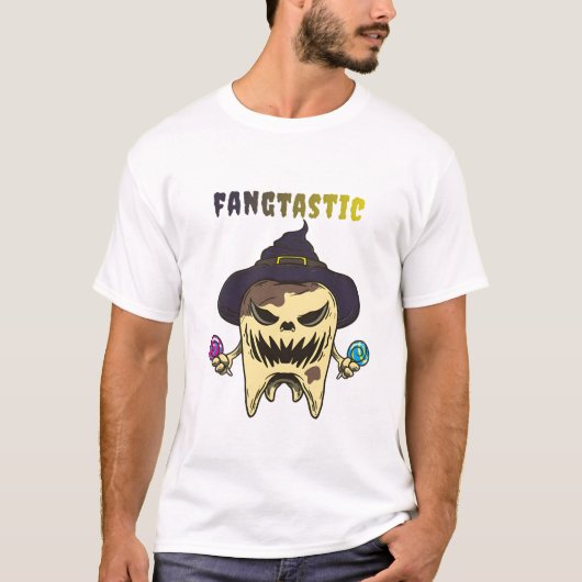 T-shirt Jolie fangtastic Halloween Tee (Devant)