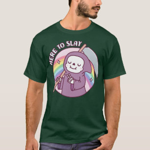 T-shirt Jolie Faucheuse Grim Ici Pour Jeter Drôle