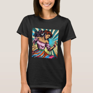 T-shirt Jolie Femme Dansant Salsa Pop Art