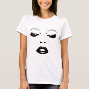 T-shirt Jolie femme face Eyes lèvres Mode Art original
