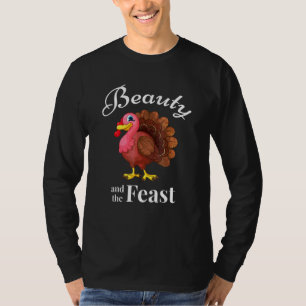 T-shirt Jolie fête de Thanksgiving dinde festin pour fille