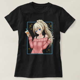 T-shirt Jolie Fille Anime Art de Bubble Tea