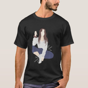 T-shirt Jolie fille assise avec un chouchou