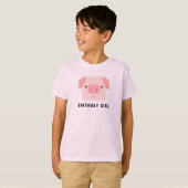 T-shirt Jolie fille d'anniversaire rose Piggy (Devant entier)