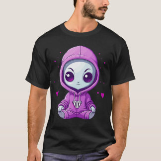 T-shirt Jolie fille extraterrestre et amis extraterrestres