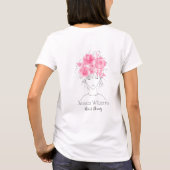 T-shirt Jolie fille rose rose-Floral (Dos)