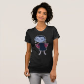 T-shirt jolie fille vampire écolière (Devant entier)
