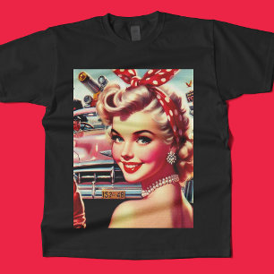 T-shirt Jolie fille Vintage des années 1950