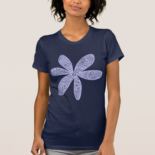 T-shirt Jolie Fleur - Bleu Poudre (Devant)
