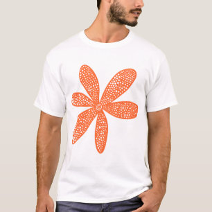 T-shirt Jolie Fleur - Orange d'automne