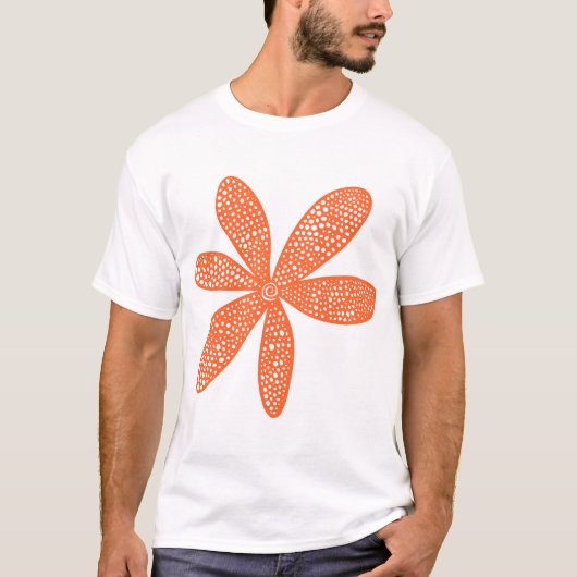 T-shirt Jolie Fleur - Orange d'automne (Devant)