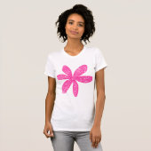 T-shirt Jolie Fleur - Rose Chaud (Devant entier)