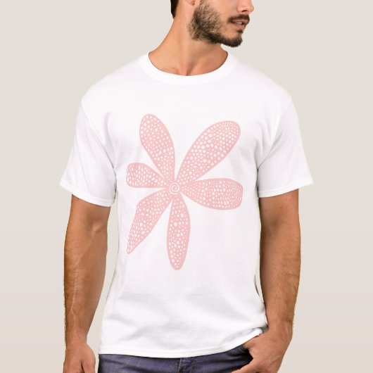 T-shirt Jolie Fleur - Rose pâle (Devant)