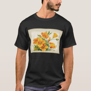 T-shirt Jolie Fleurs Jaunes Vintages