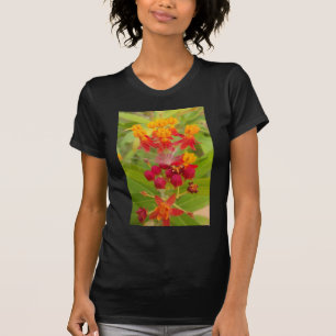 T-shirt Jolie florale colorée avec Milkweed Art Imprimer