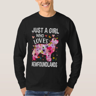 T-shirt Jolie Florale Juste Une Fille Qui Aime Les Terre-N