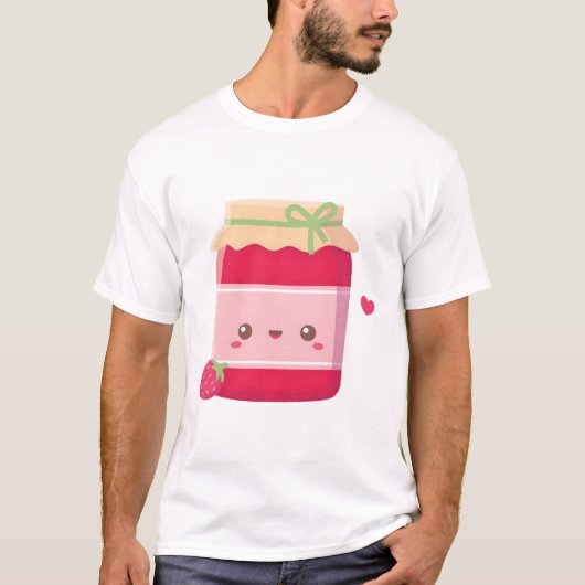 T-shirt Jolie fraise et pot de confiture (Devant)
