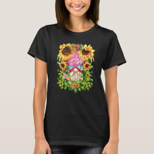 T-shirt Jolie Gnome De Tournesol D'Été Pour Femmes Fraise