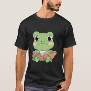 T-shirt Jolie grenouille verte lisant un livre Amine Lecte