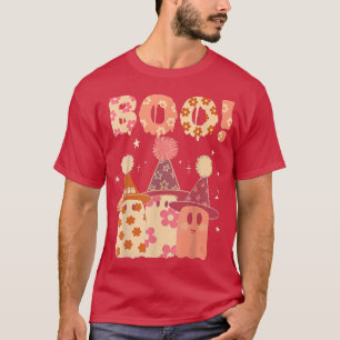 T-shirt Jolie Halloween Ghosts Boo 60s les années 70 Hippi
