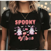 T-Shirt Jolie Halloween Vibes Éffrayantes rétro Fantômes r