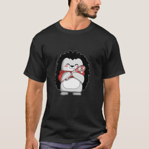 T-shirt Jolie Hérisson cadeau de Noël avec bonbons de Noël