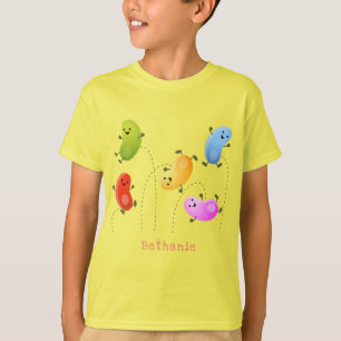 T-shirt Jolie jellybeans bondissant dessin animé