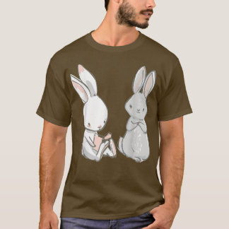 T-shirt Jolie Lapin Lapin Meilleur Amis Réserver Amoureux 