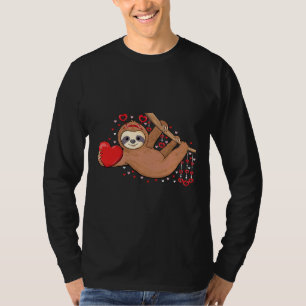 T-shirt Jolie Lazy Sloth Holt Heart Love Sloth Valentine