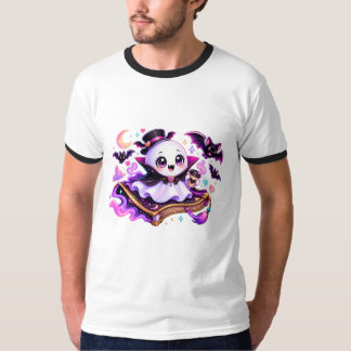T-shirt Jolie lecture fantôme Halloween