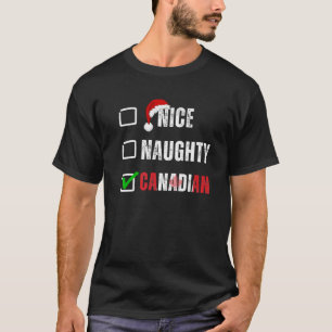 T-shirt Jolie liste de Noël canadienne méchante Santa Clau