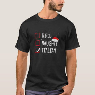 T-shirt Jolie liste de vérification de Noël italienne coqu