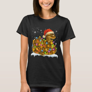 T-shirt Jolie lumière de Noël serpent des blés drôle serpe