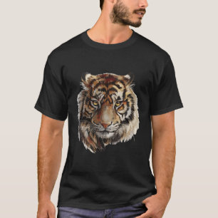 T-shirt Jolie main Tiger Peint Portrait