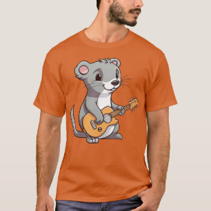 T-shirt Jolie mangouste jouant de la guitare